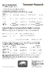 Specifications worksheet